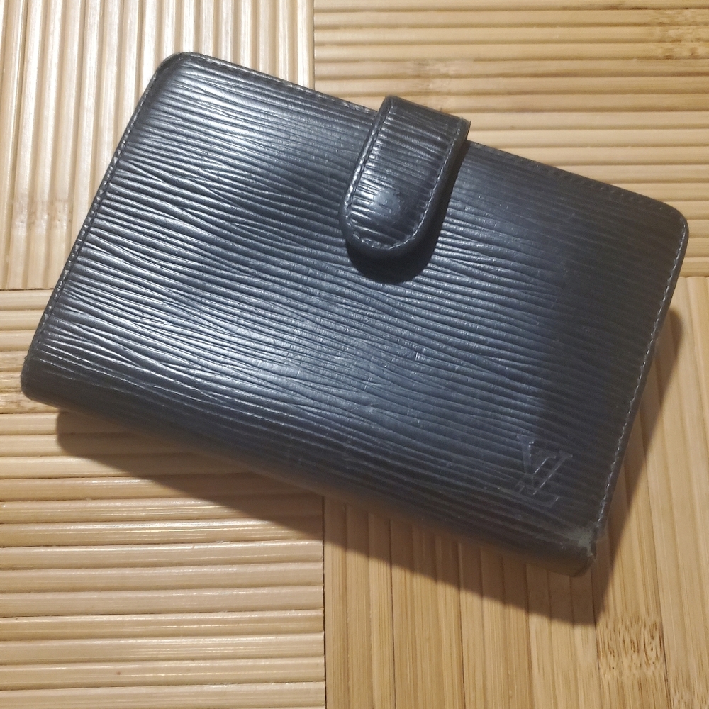 Louis Vuitton Epi French Purse Wallet Black